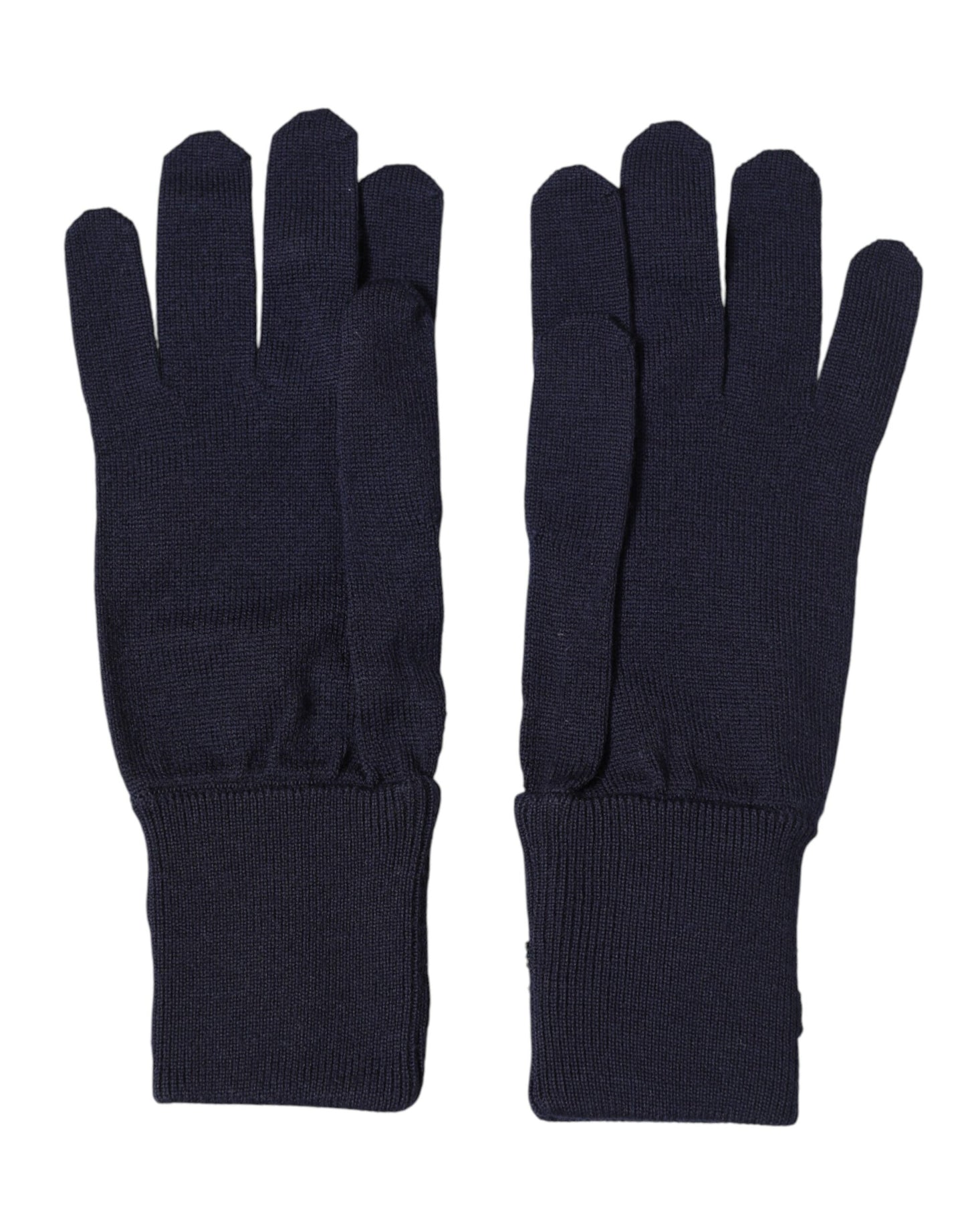 Gants moufles brodés en laine bleue Dolce & Gabbana #DGLovesLondon