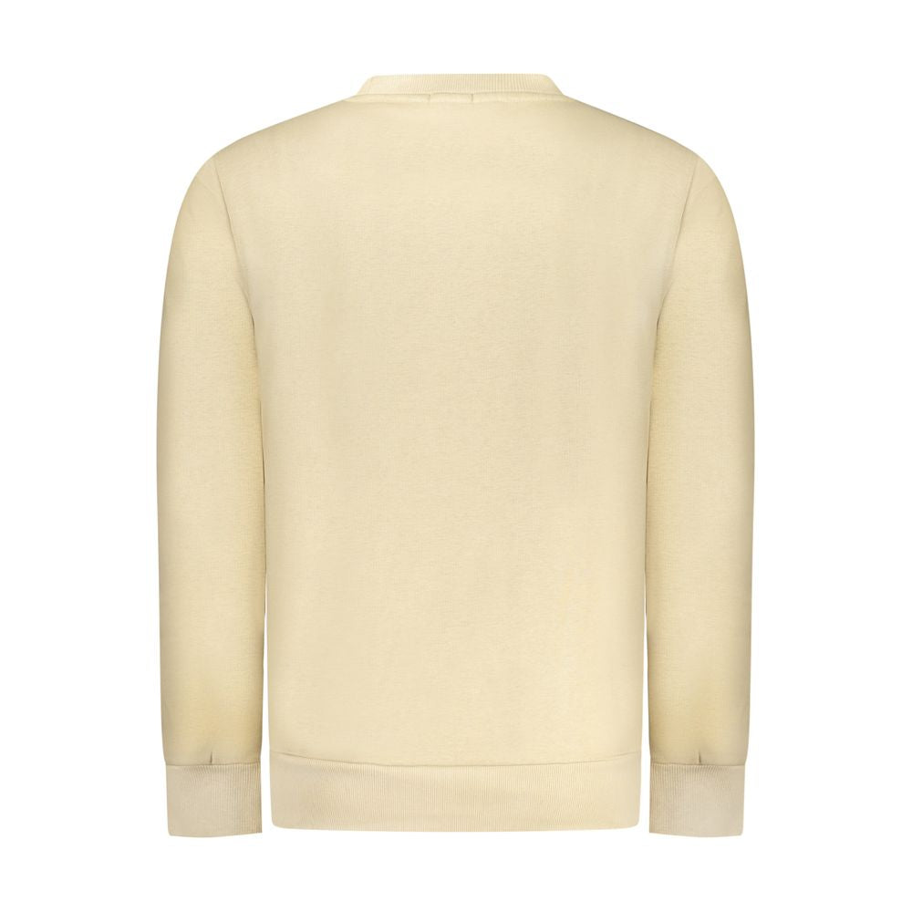 Sweat-shirt en coton beige fusil