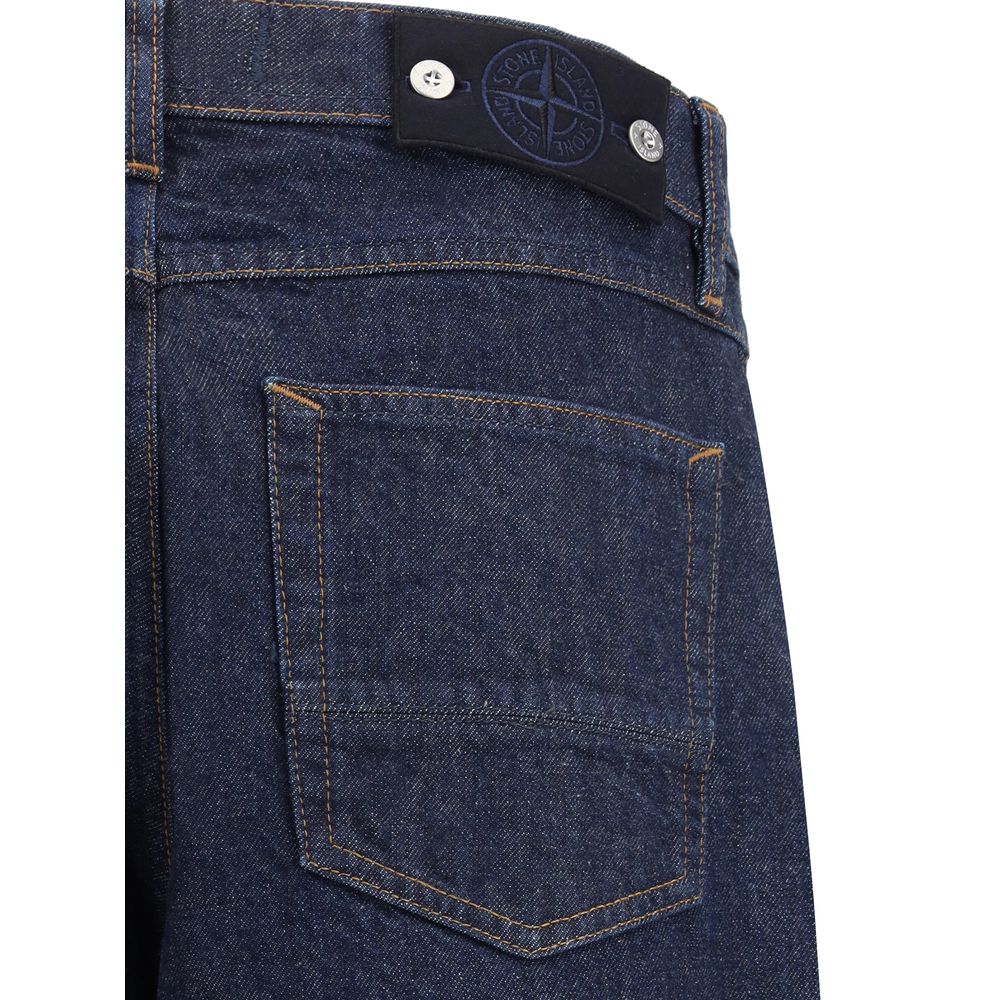 Stone Island Denim-Rinsed Jeans with a classic 5-pocket construction