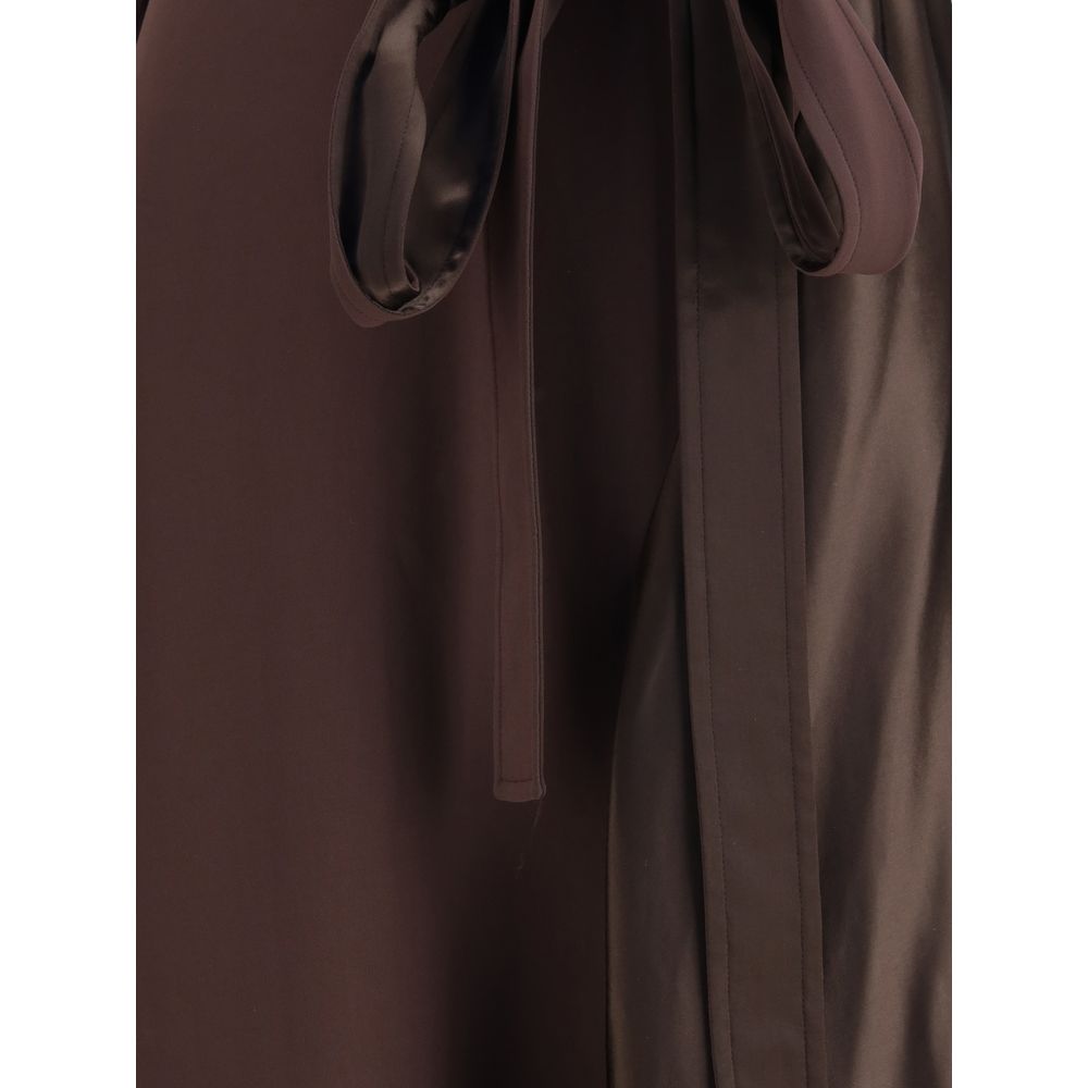Ferragamo Asymmetric Dress crafted from stretch viscose cady