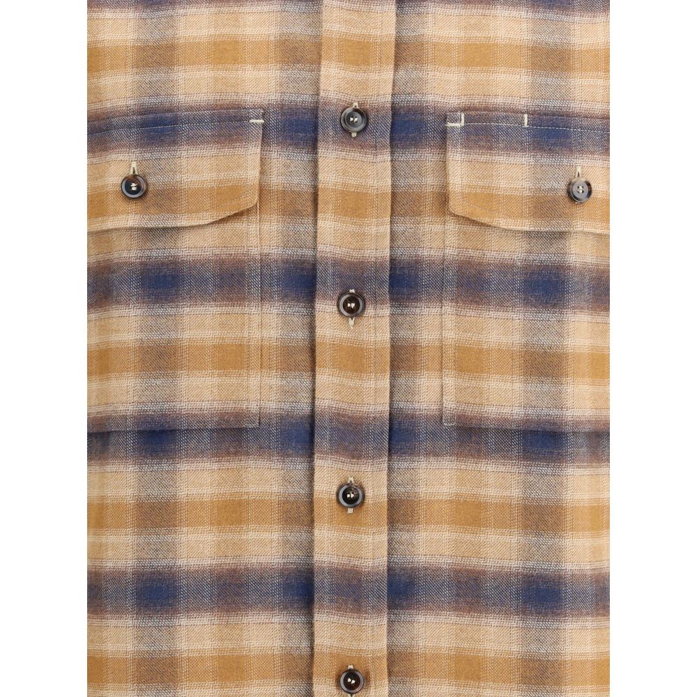 Chemise en denim multicolore Brioni