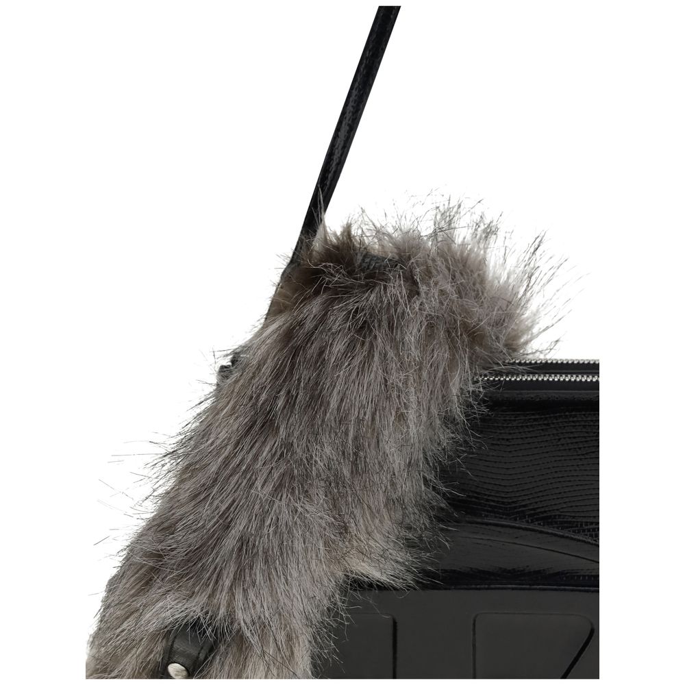 Sac bandoulière Diesel Bos Taurus en cuir de veau noir