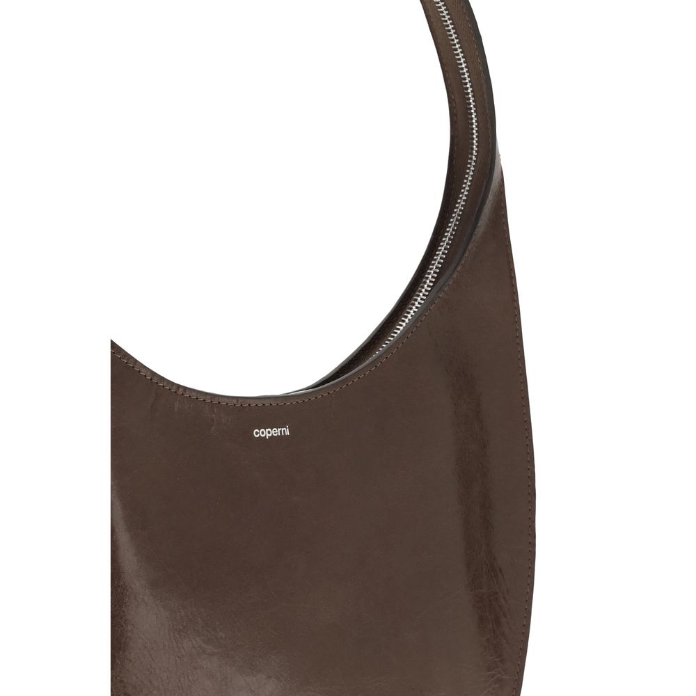 Sac bandoulière Bos Taurus en cuir de veau marron Coperni