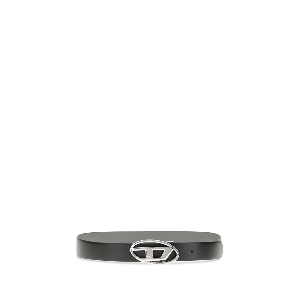 Ceinture Diesel Bos Taurus Regular en cuir de veau noir