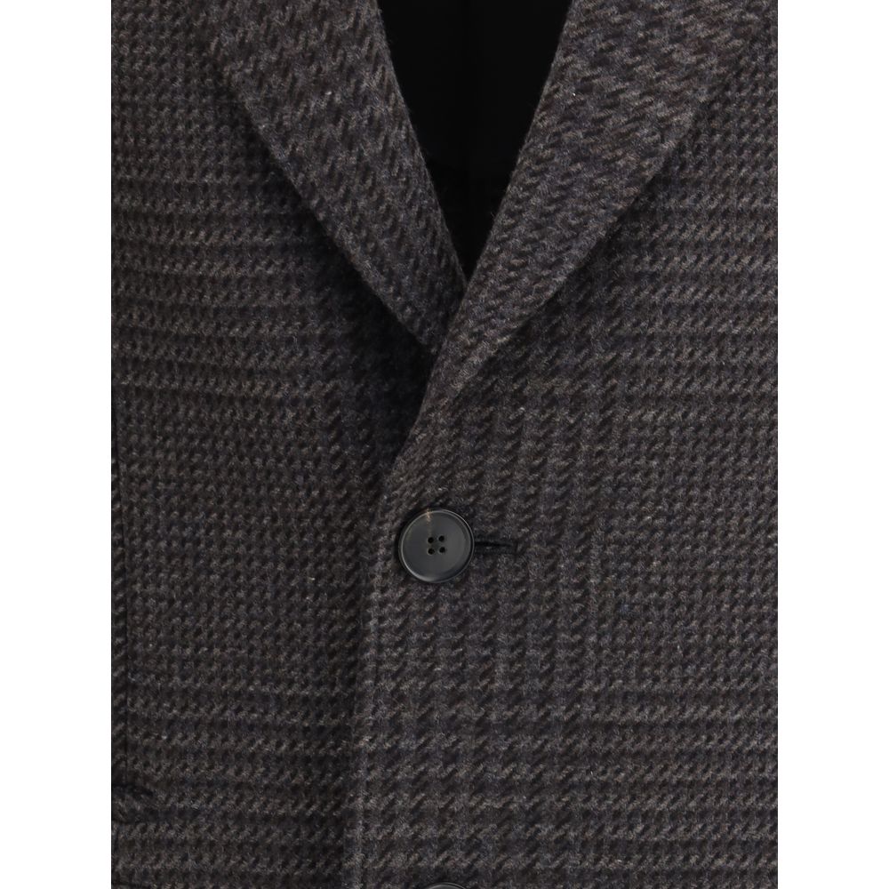 Manteau en laine marron ZEGNA