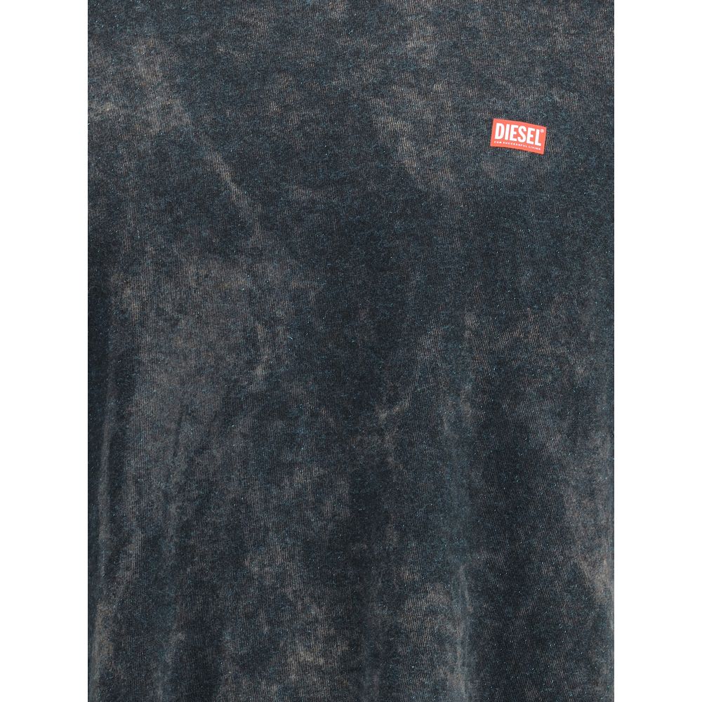 T-shirt en coton noir Diesel