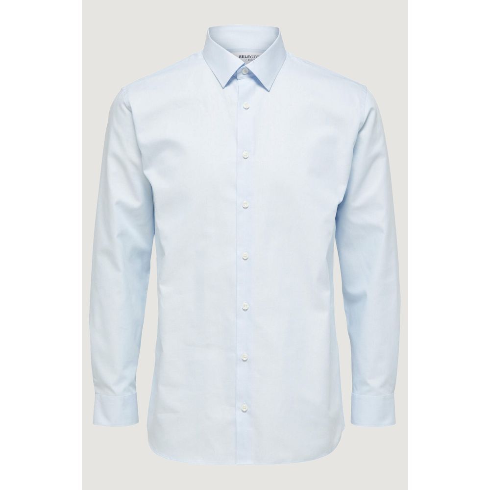 Chemise habillée en coton bleu sélectionné
