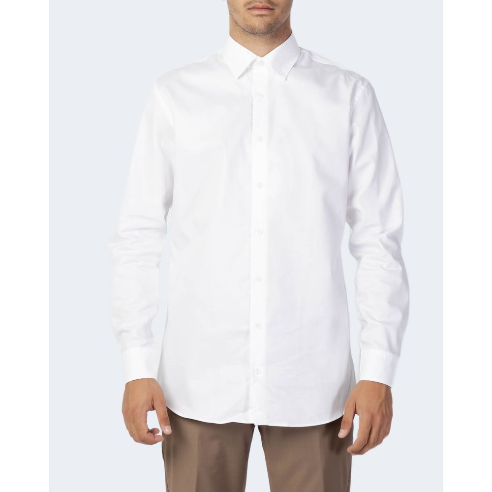 Chemise habillée en coton blanc sélectionné