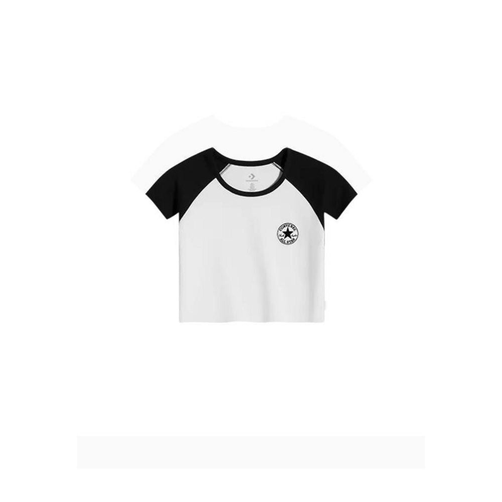 T-shirt Converse en coton noir et blanc