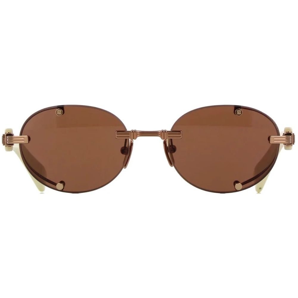 Lunettes de soleil Balmain en acétate marron