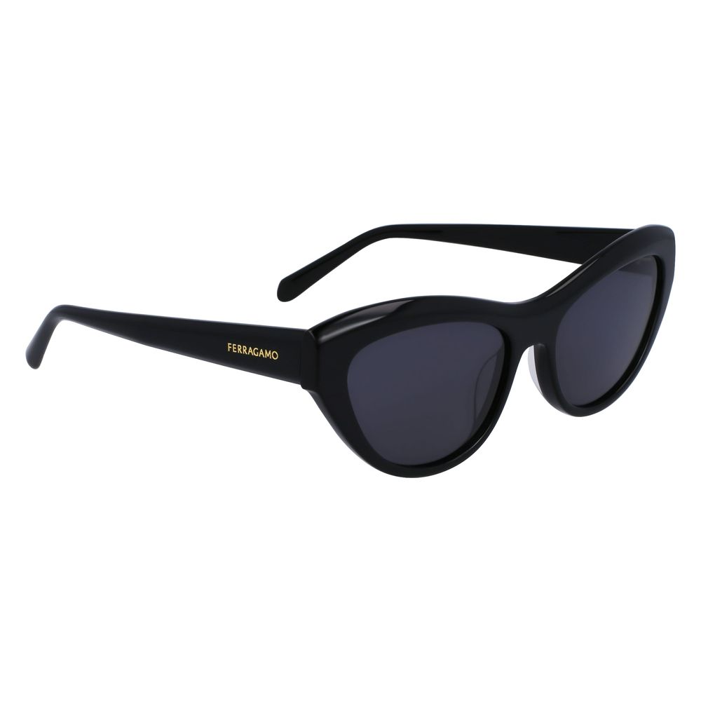 Lunettes de soleil Ferragamo en acétate noir