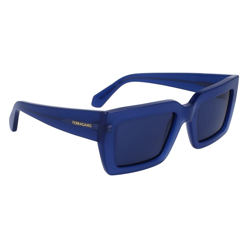 Lunettes de soleil Ferragamo en acétate bleu