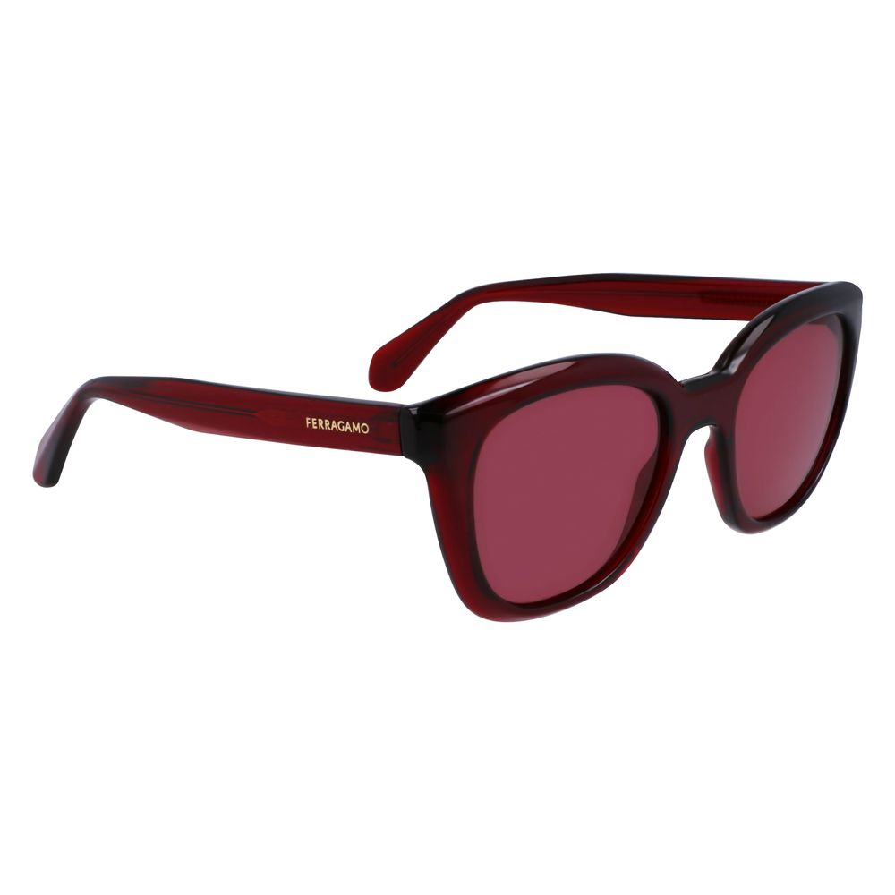 Lunettes de soleil Ferragamo rouges injectées