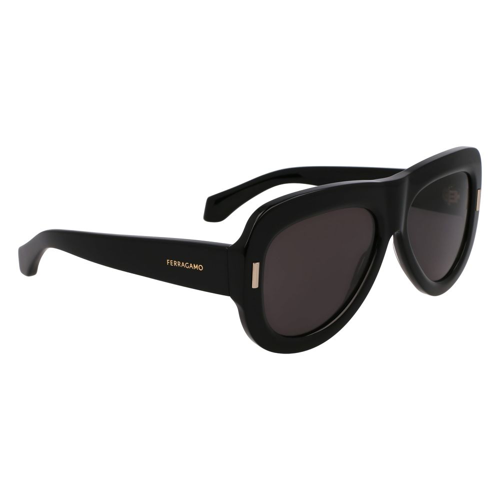 Lunettes de soleil Ferragamo en acétate noir
