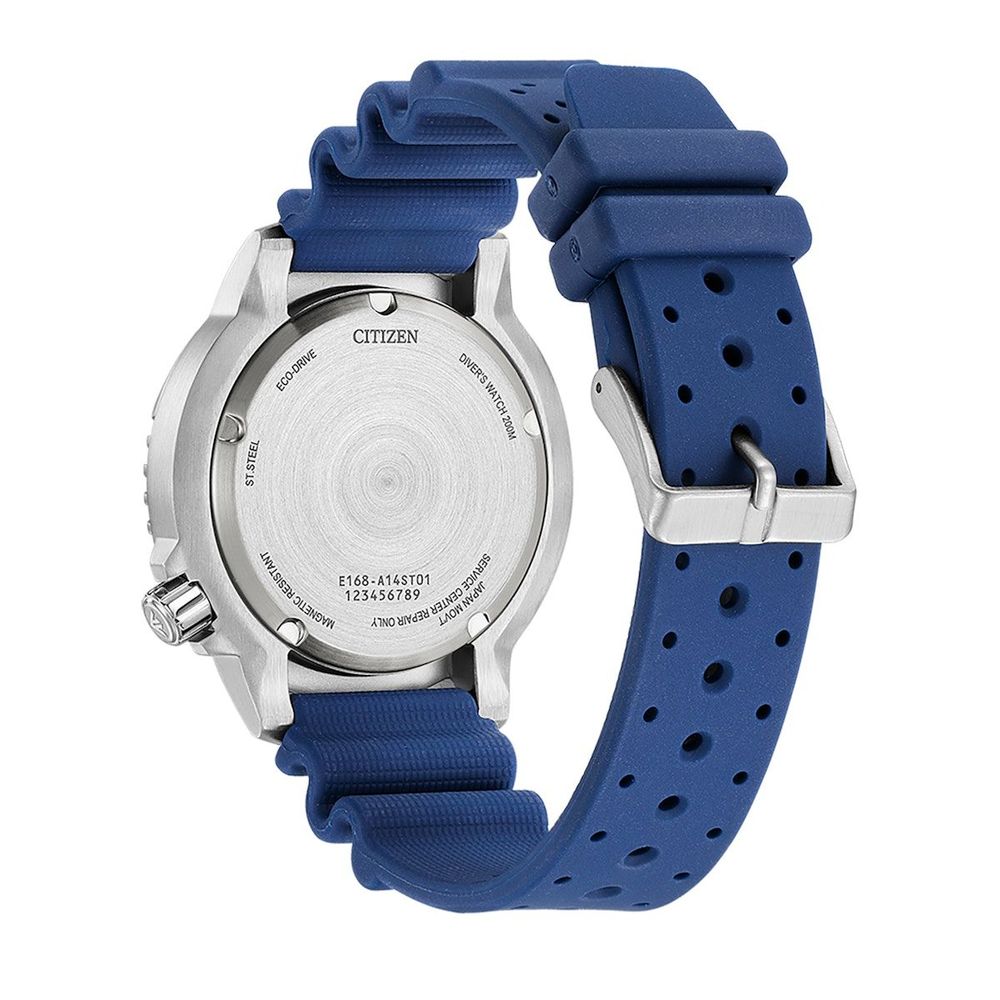 Montre de sport Citizen en caoutchouc bleu