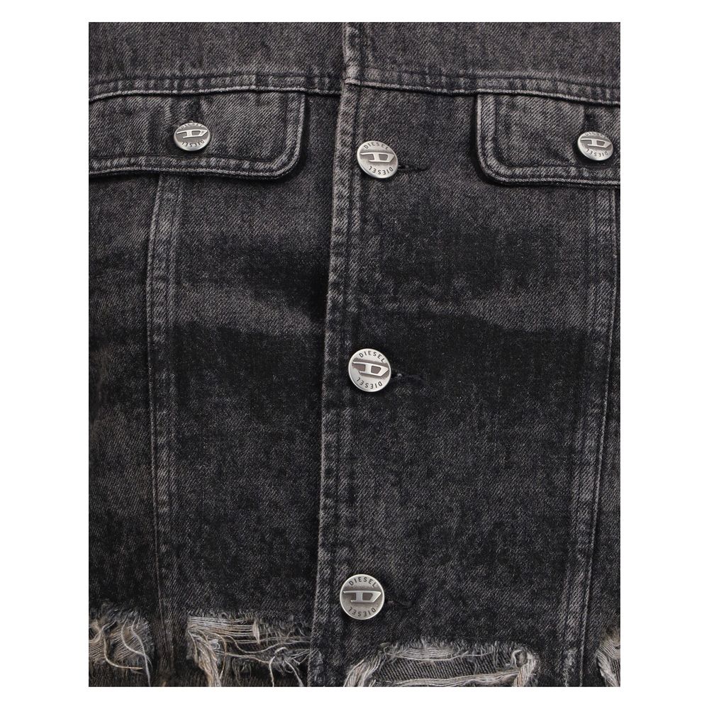 Veste en jean en coton gris Diesel