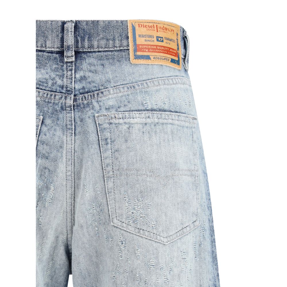 Jean droit en coton bleu Diesel