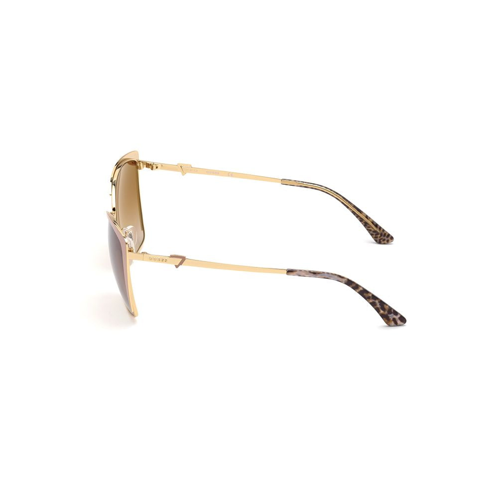 Lunettes de soleil Guess en métal beige
