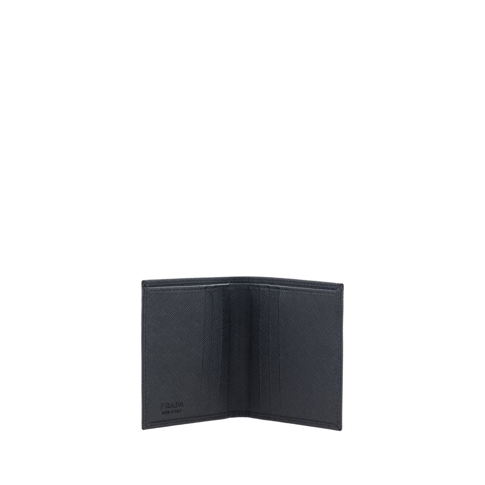 Portefeuille Prada Bos Taurus en cuir de veau noir