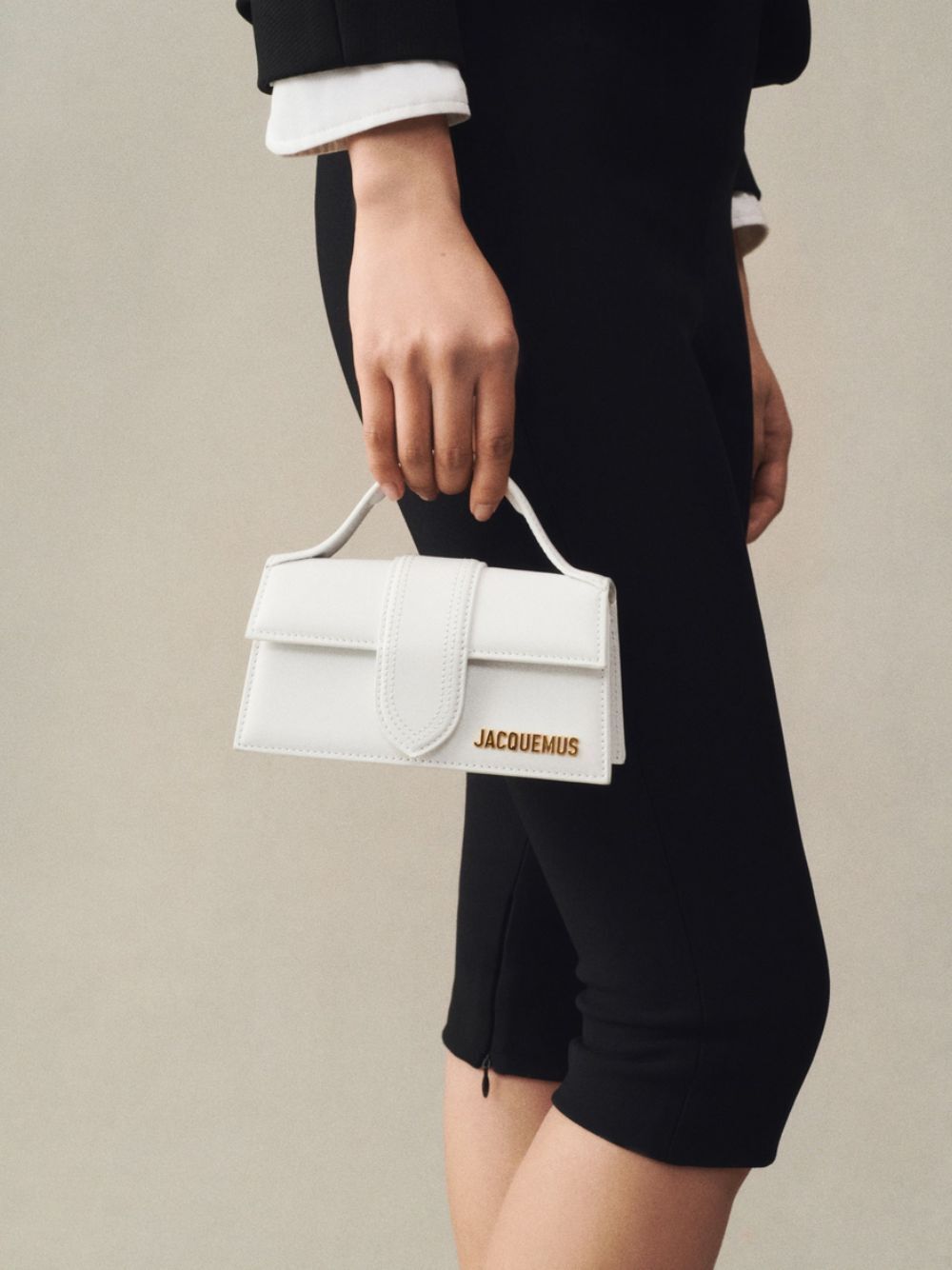 Sac à main Jacquemus Le Bambino blanc, petit modèle