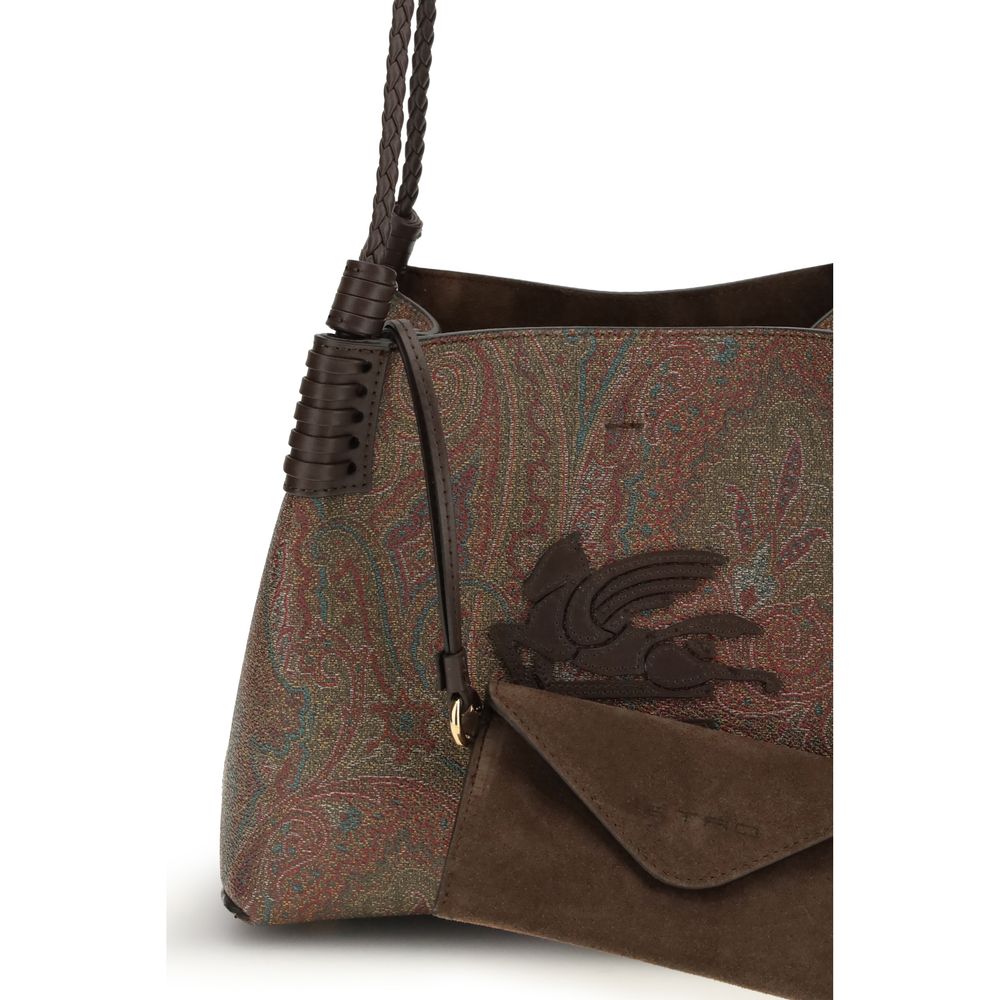 Sac bandoulière Etro en PVC marron