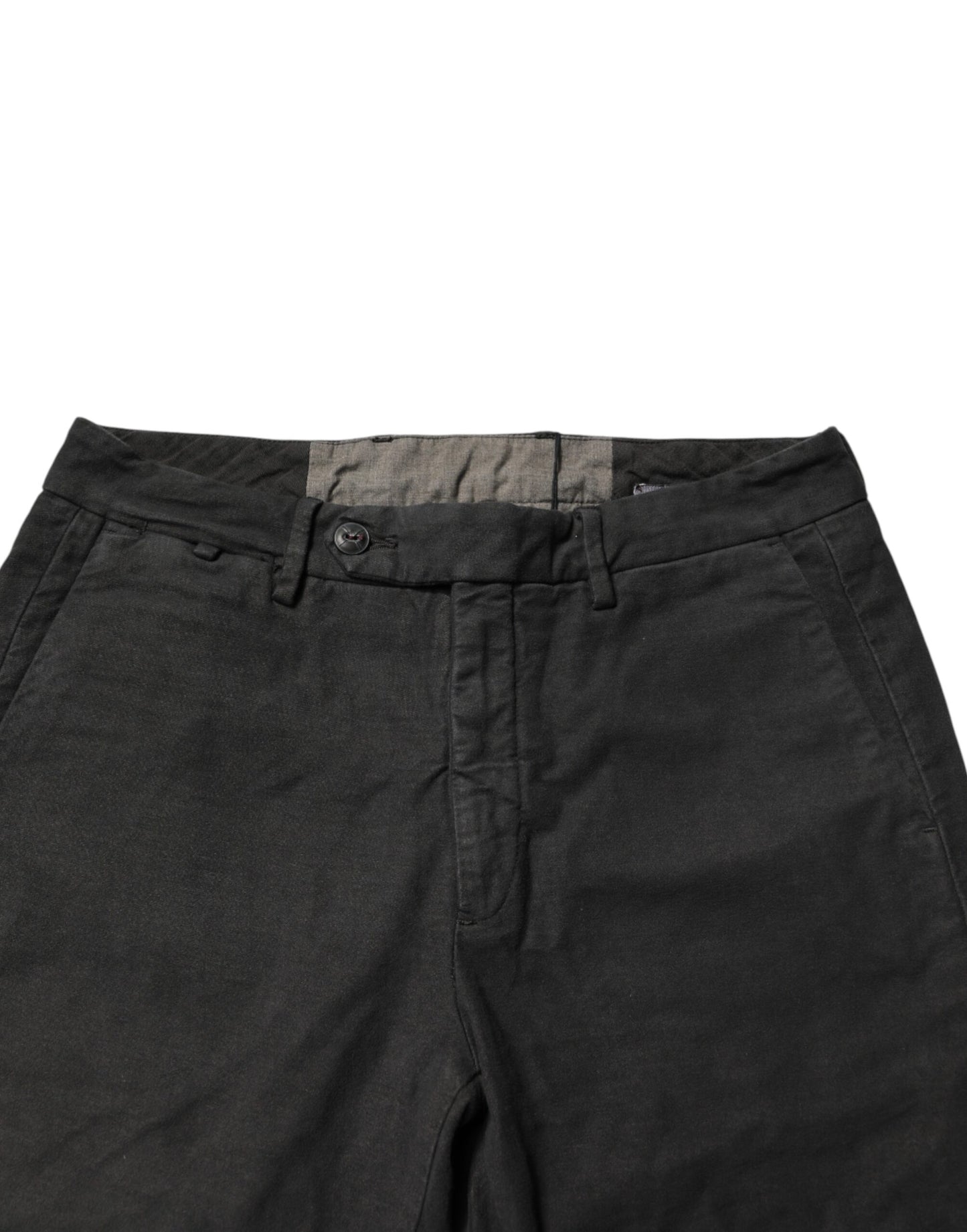 Maison Clochard Dark Gray Cotton Mid Waist Skinny Jeans for Men