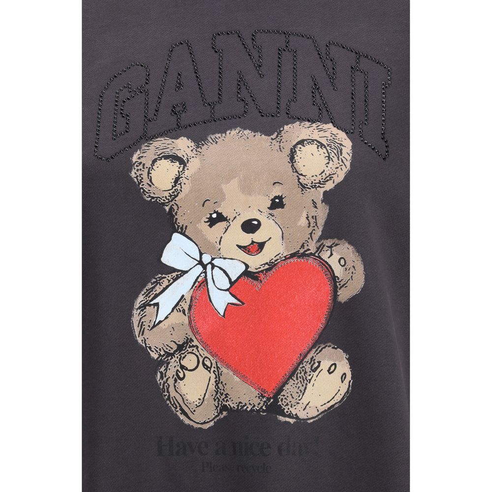 Sweat-shirt Ganni en coton noir