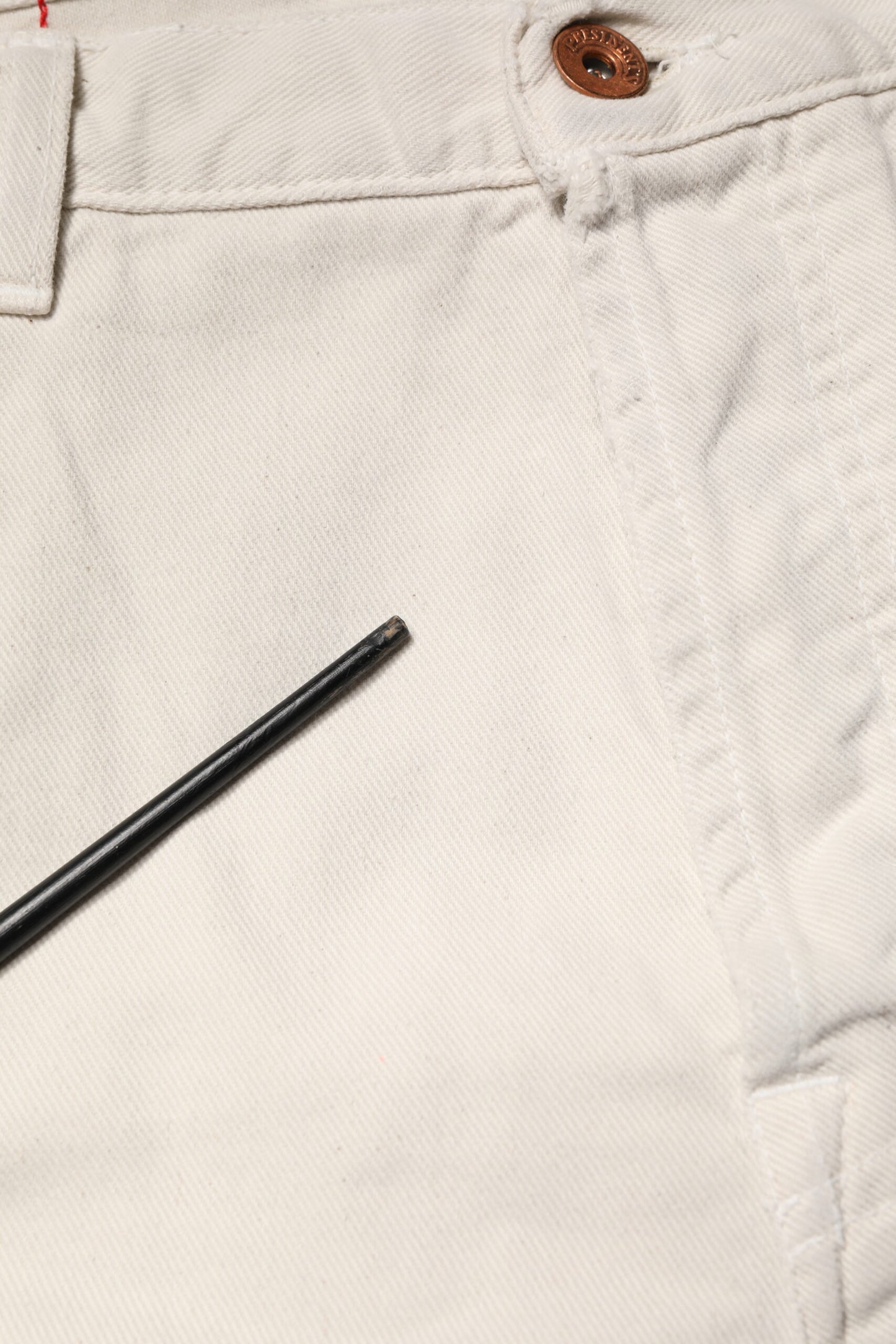 Jean blanc en coton, coupe droite, taille mi-haute, pour homme, modèle President's