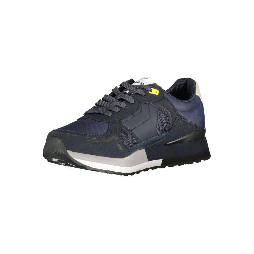 Gasblauwe polyester herensneaker