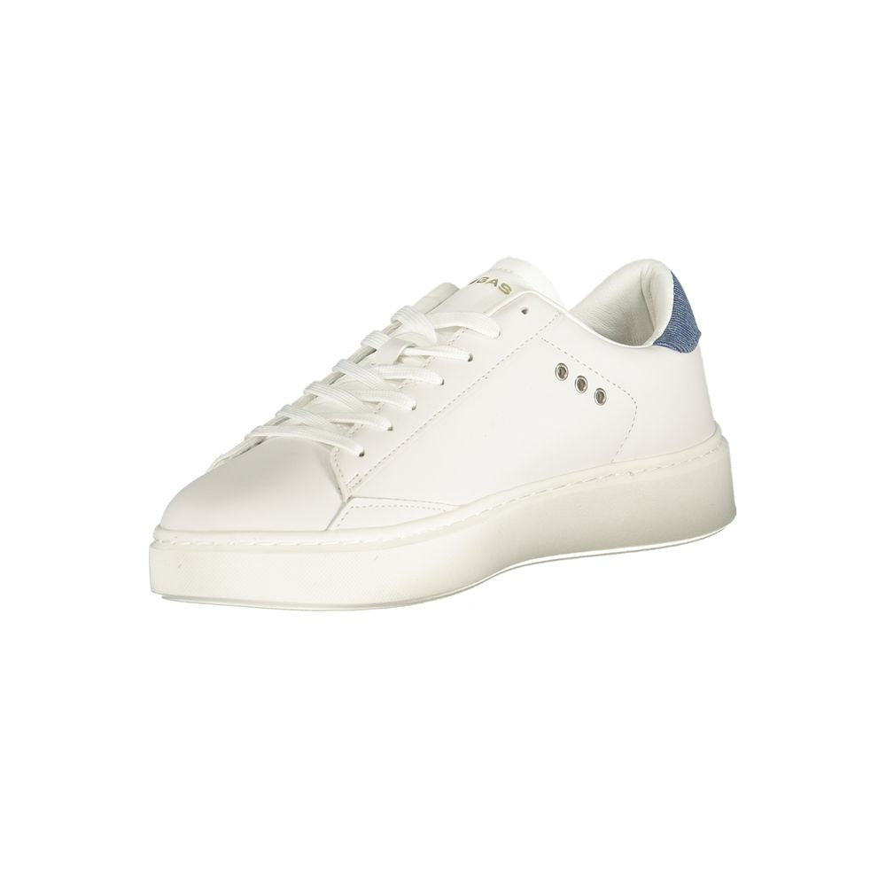 Sneaker homme en polyester blanc cassé