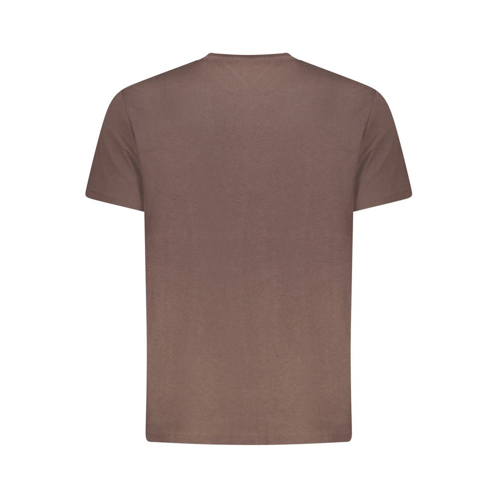 T-shirt homme Tommy Hilfiger marron en coton