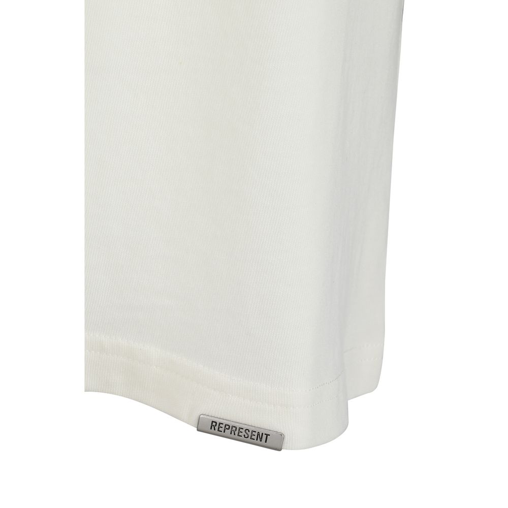 T-shirt en coton blanc Représente