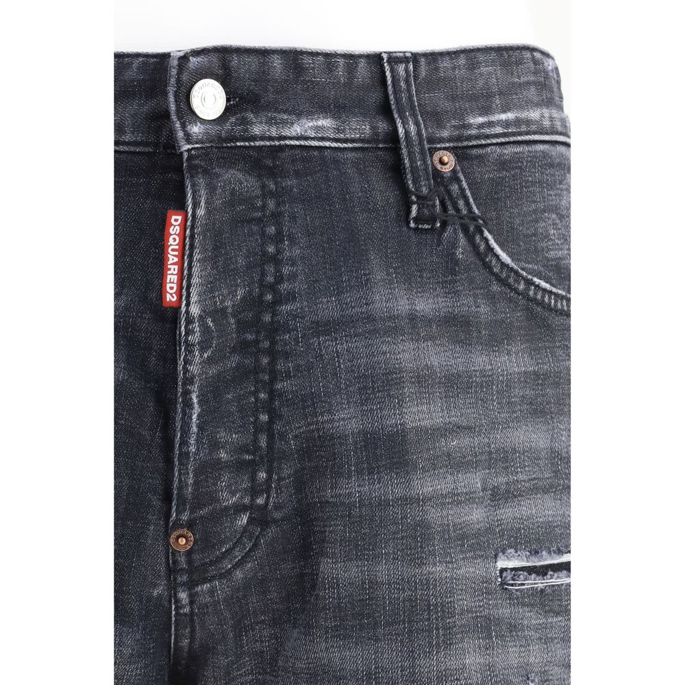 Dsquared² Black Cotton Bermuda Shorts