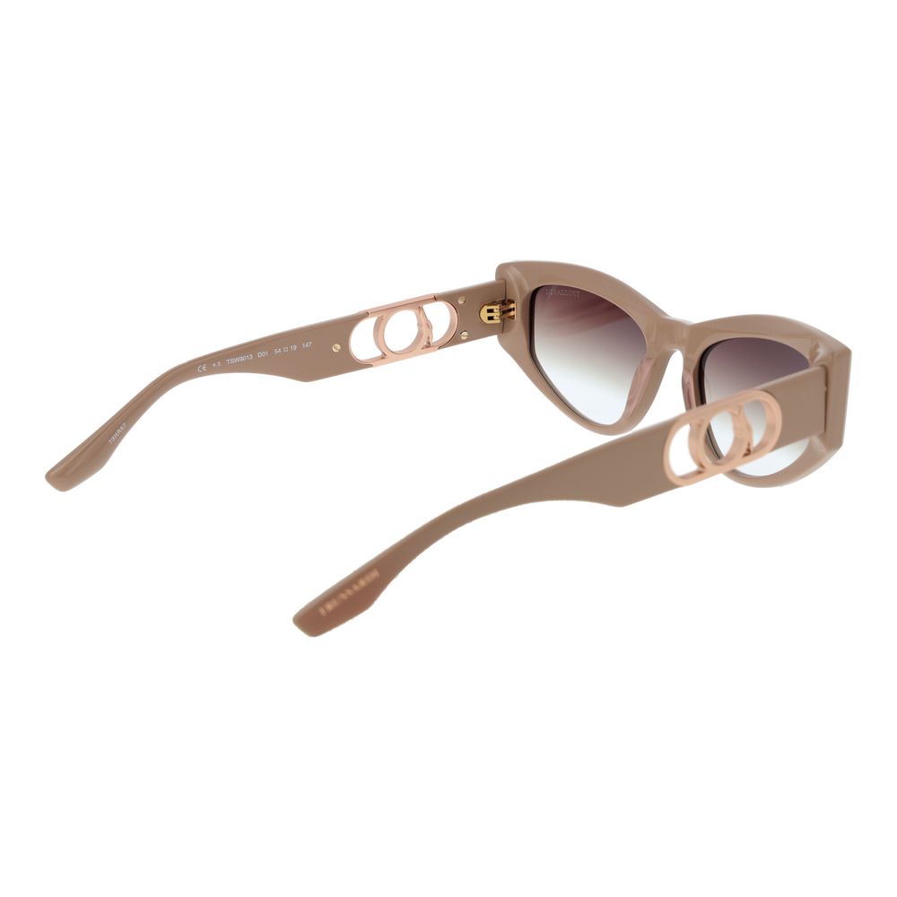 Lunettes de soleil Trussardi en acétate beige