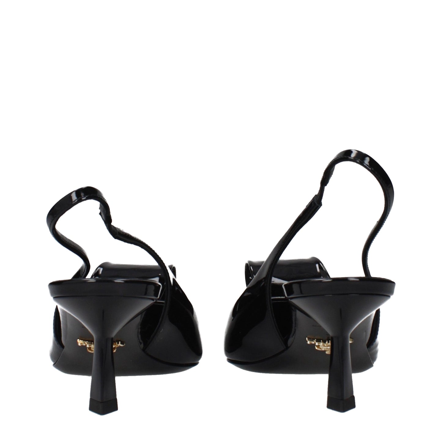 Sandales Prada en cuir noir à talons aiguilles