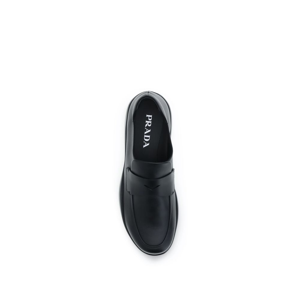 Mocassins Prada Bos Taurus en cuir de veau noir
