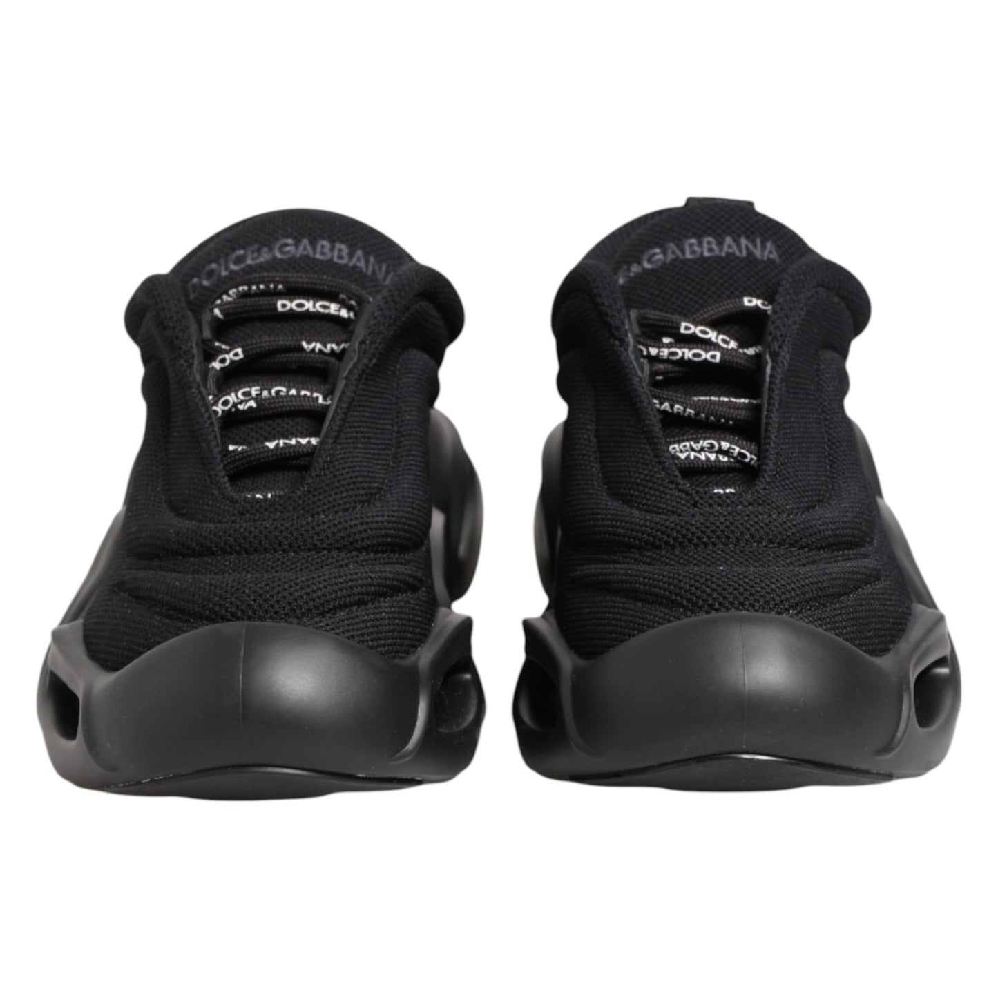 Dolce & Gabbana Black Wave Slip-On Low Top Sneakers