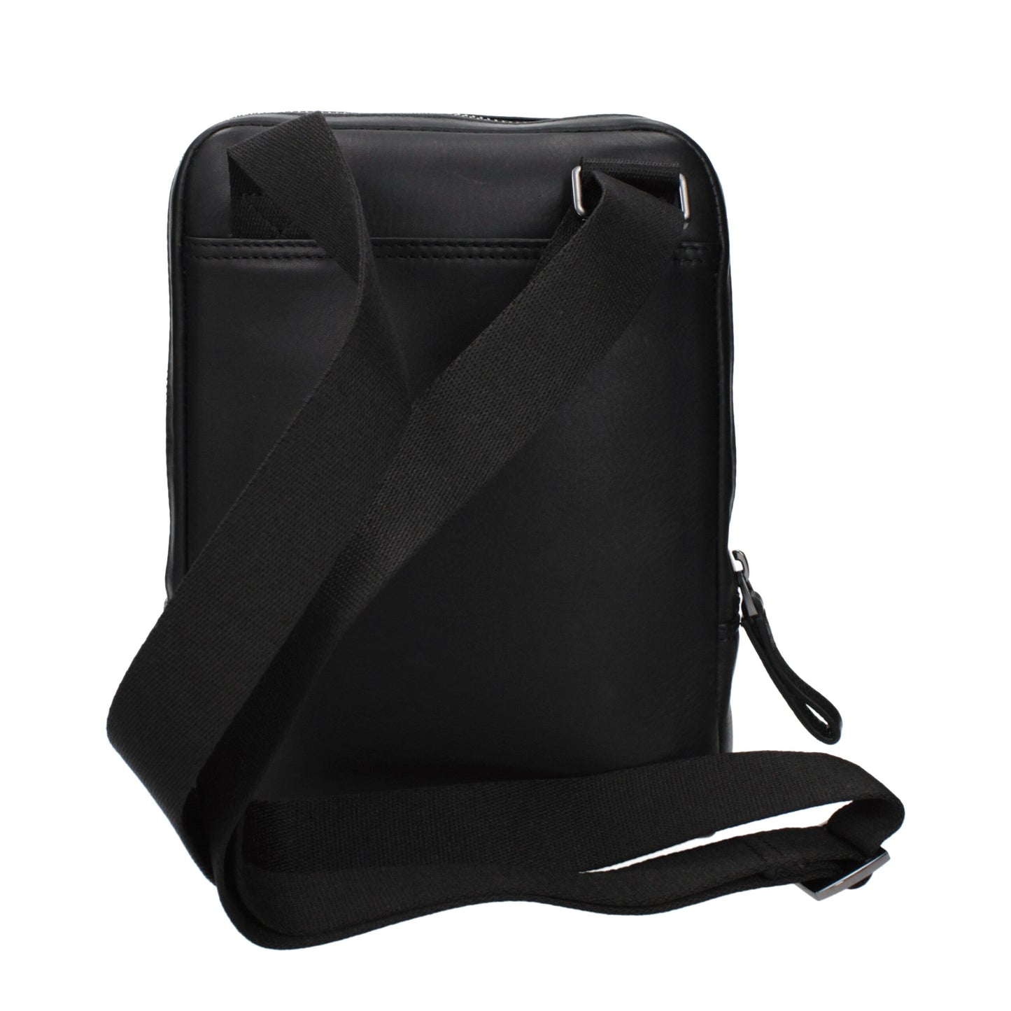 Piquadro zwarte leren crossbodytas