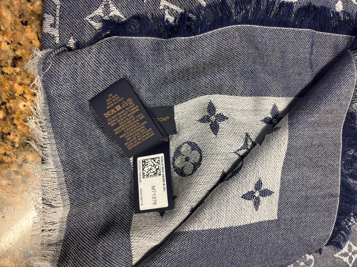 Louis Vuitton Monogram Denim Sjaal