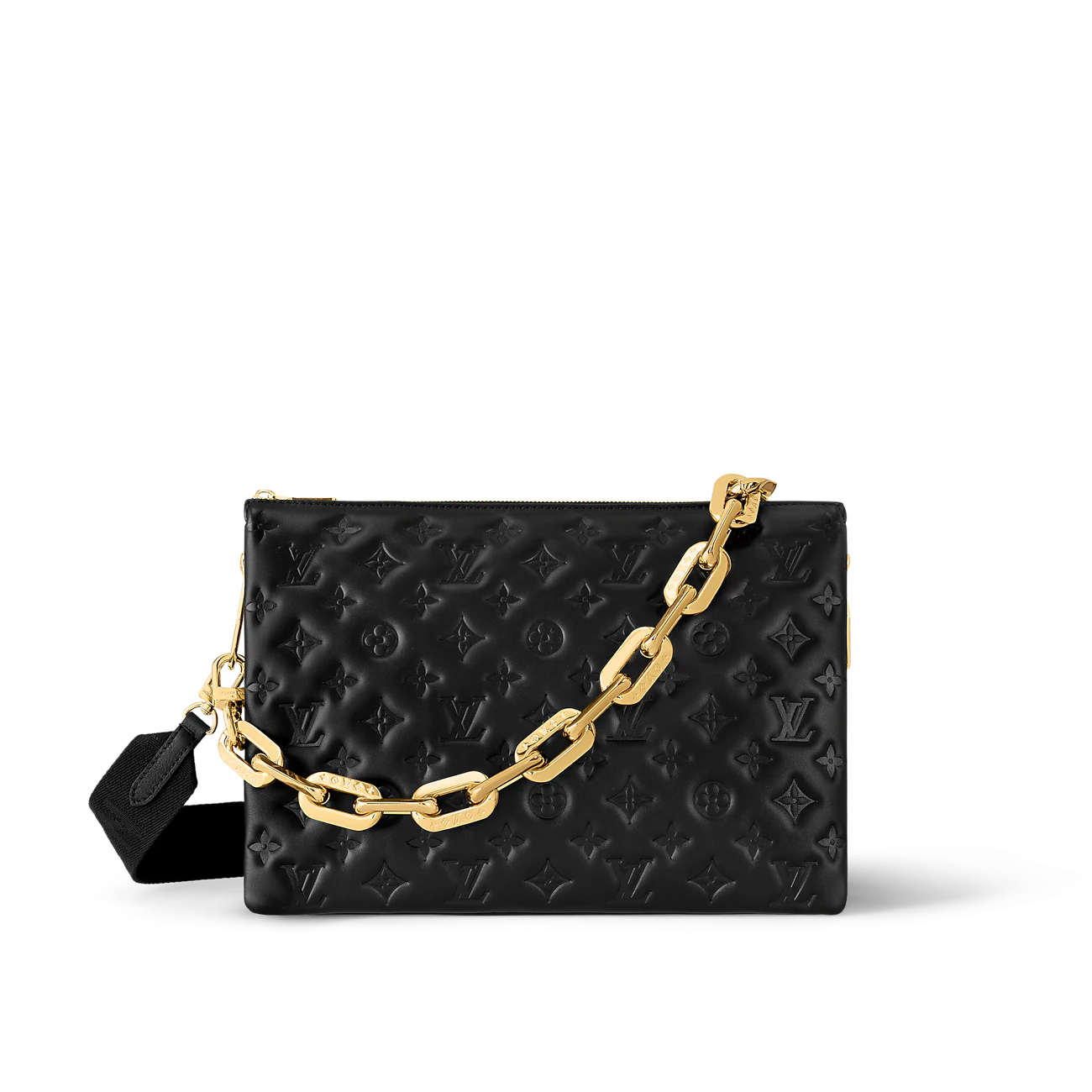Louis Vuitton Coussin MM handtas in zwart leer