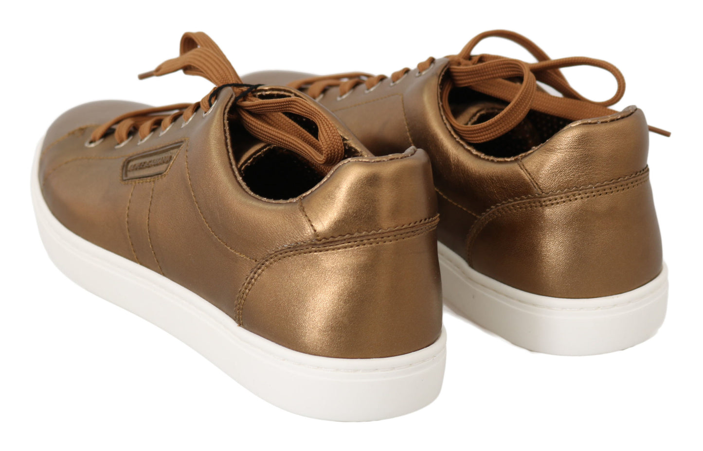 Sneakers décontractées en cuir doré pour homme de Dolce &amp; Gabbana