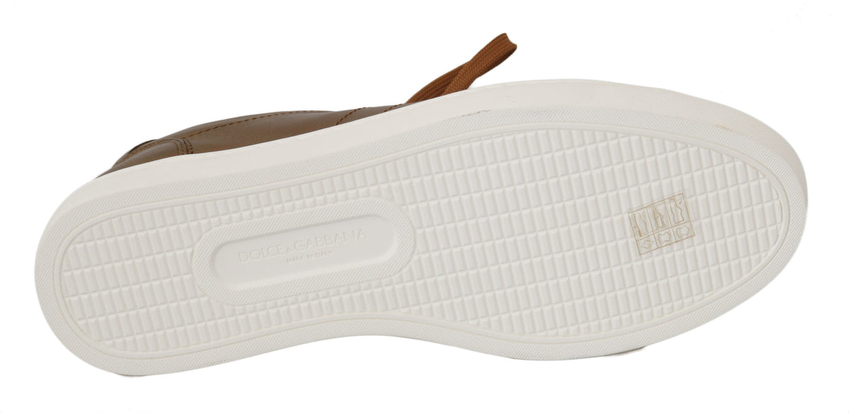 Sneakers décontractées en cuir doré pour homme de Dolce &amp; Gabbana