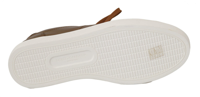 Sneakers décontractées en cuir doré pour homme de Dolce &amp; Gabbana