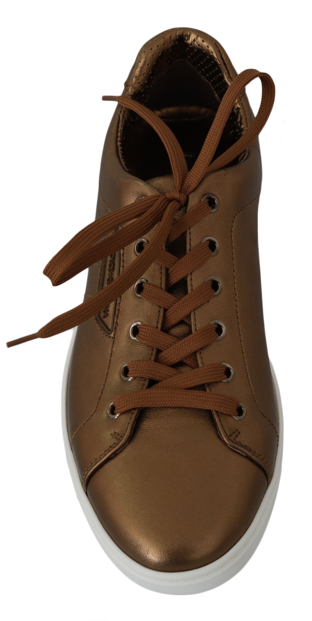 Sneakers décontractées en cuir doré pour homme de Dolce &amp; Gabbana
