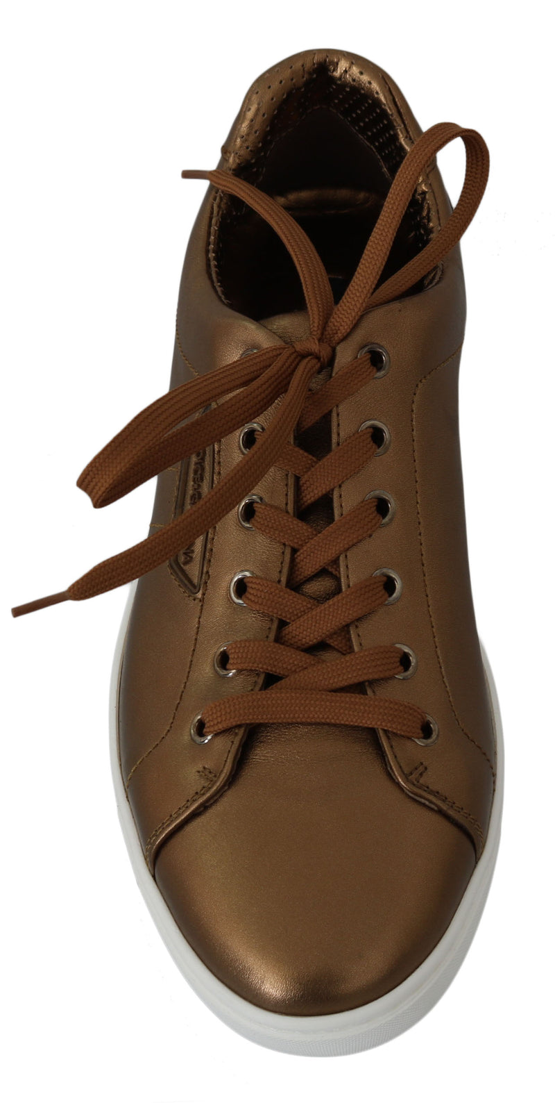 Sneakers décontractées en cuir doré pour homme de Dolce &amp; Gabbana
