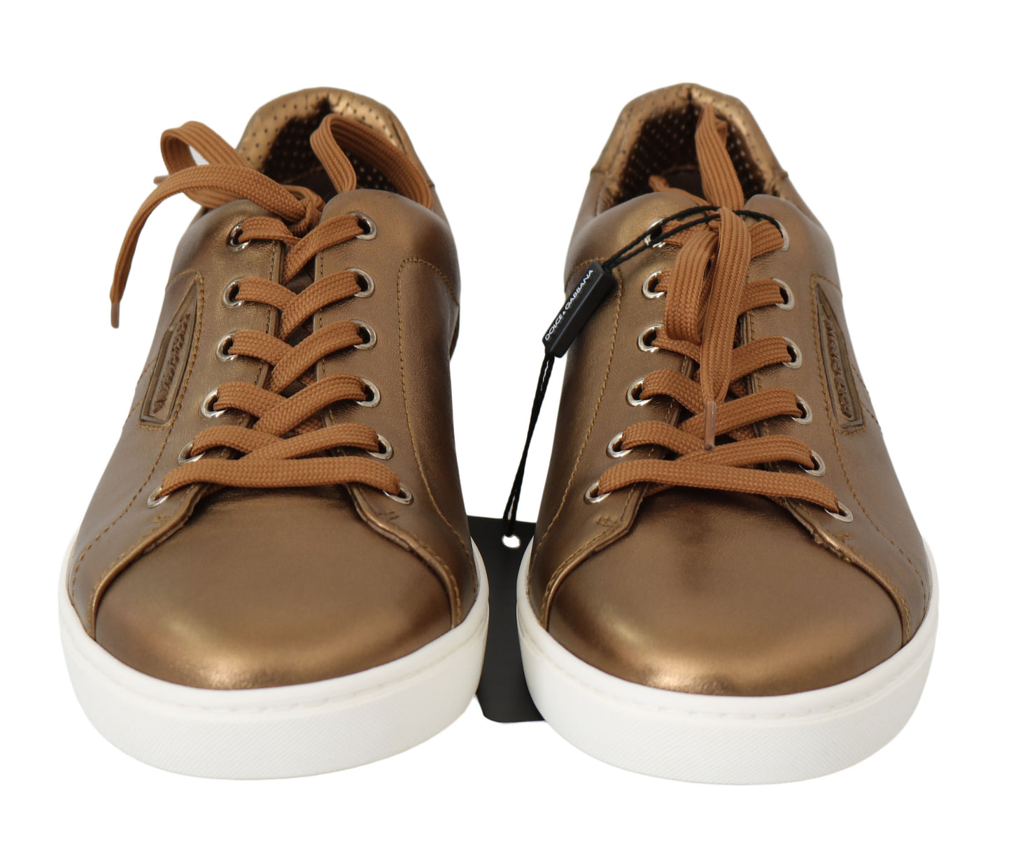 Sneakers décontractées en cuir doré pour homme de Dolce &amp; Gabbana