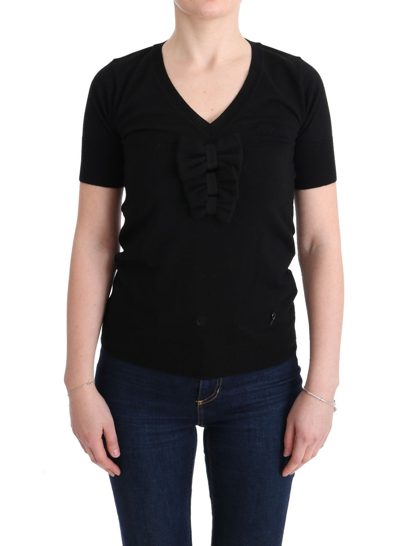 MARGHI LO' Black 100% Lana Wool Blouse for Women