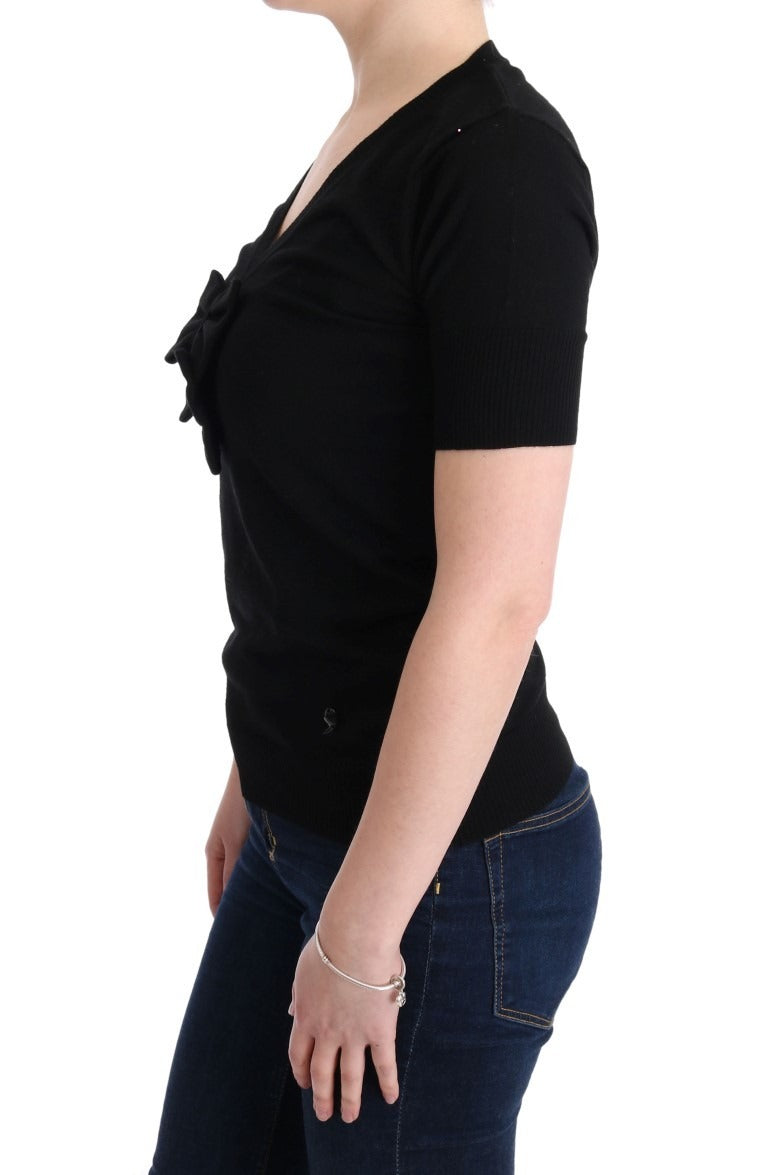 MARGHI LO' Black 100% Lana Wool Blouse for Women