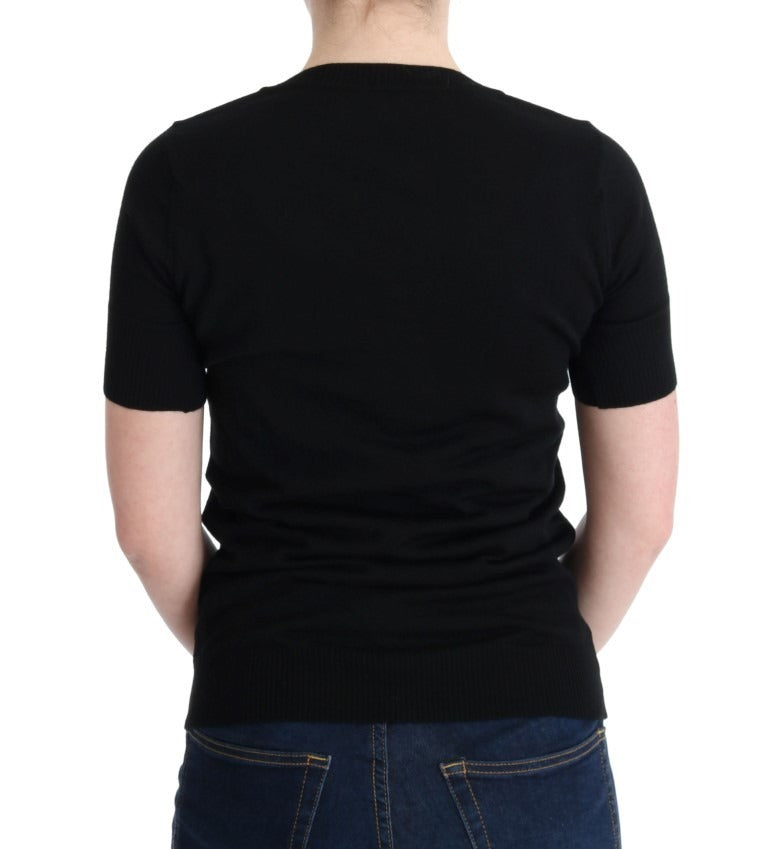 MARGHI LO' Black 100% Lana Wool Blouse for Women