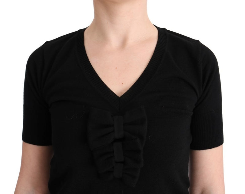 MARGHI LO' Black 100% Lana Wool Blouse for Women